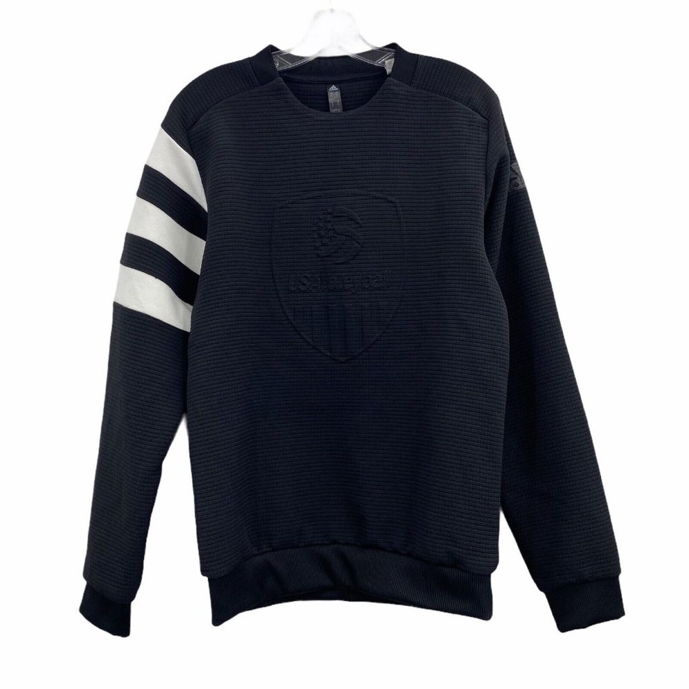Adidas Men's S Official USA Volleyball Team Crew Black Knit Sweatshirt DY4176